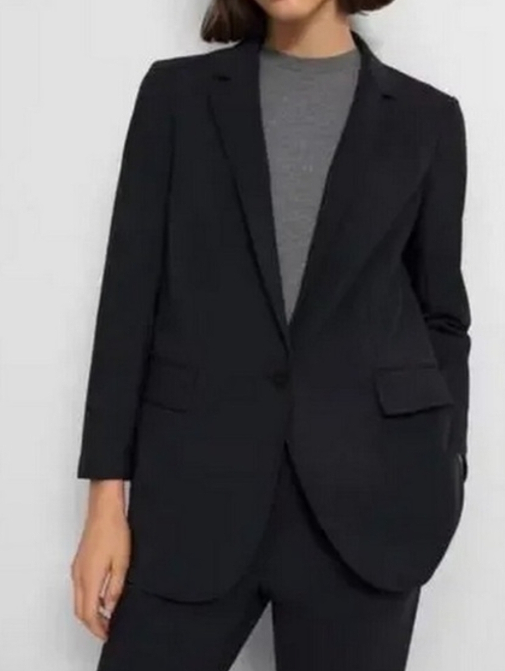 Theory Black Precision Ponte Casual Blazer Size 6 NWT